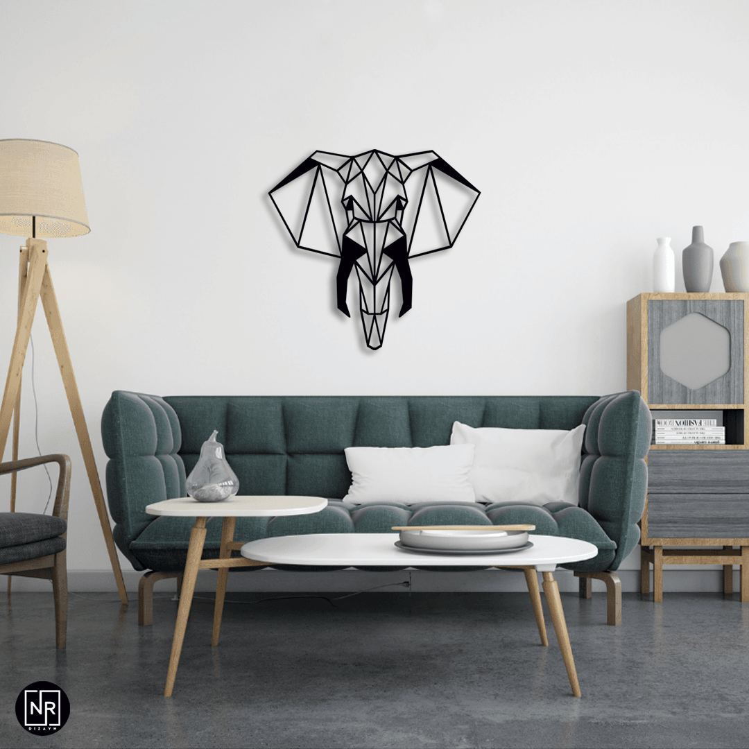 Elephant Themed Metal Design Painting