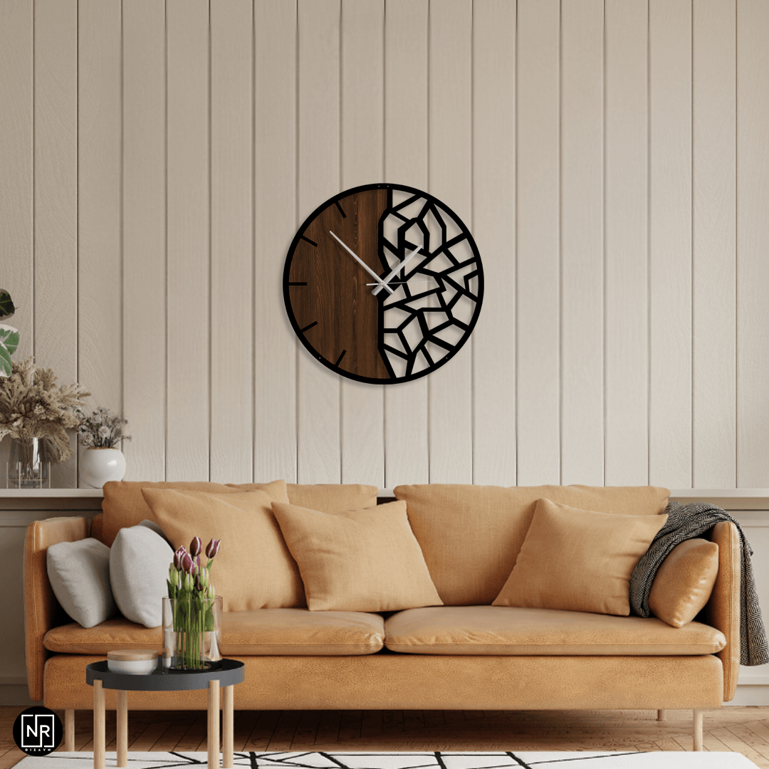 Duality Clock Dekoratif Metal Duvar Saati image