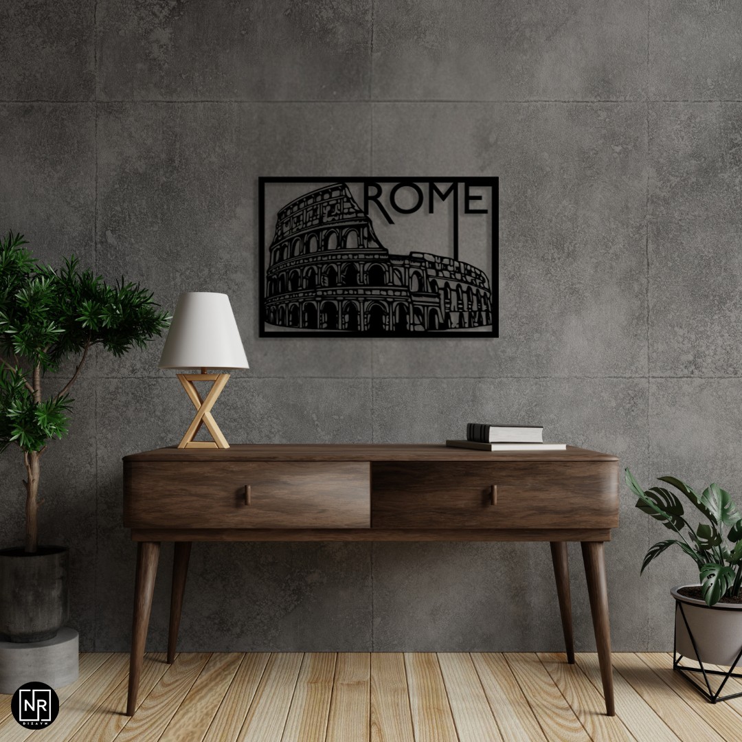 Rome Dekoratif Metal Duvar Tablosu