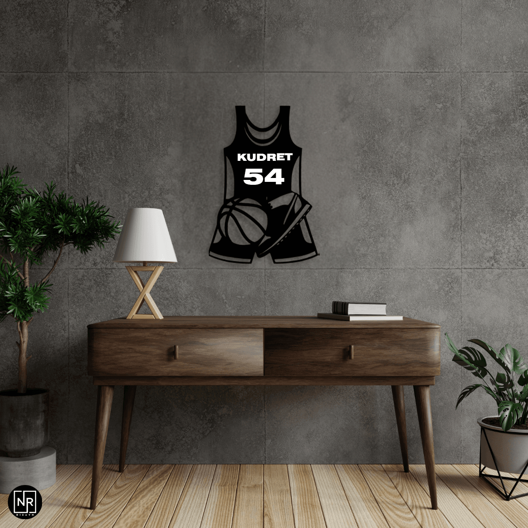 Kişiye Özel Basketbol Forması Metal Duvar Tablosu