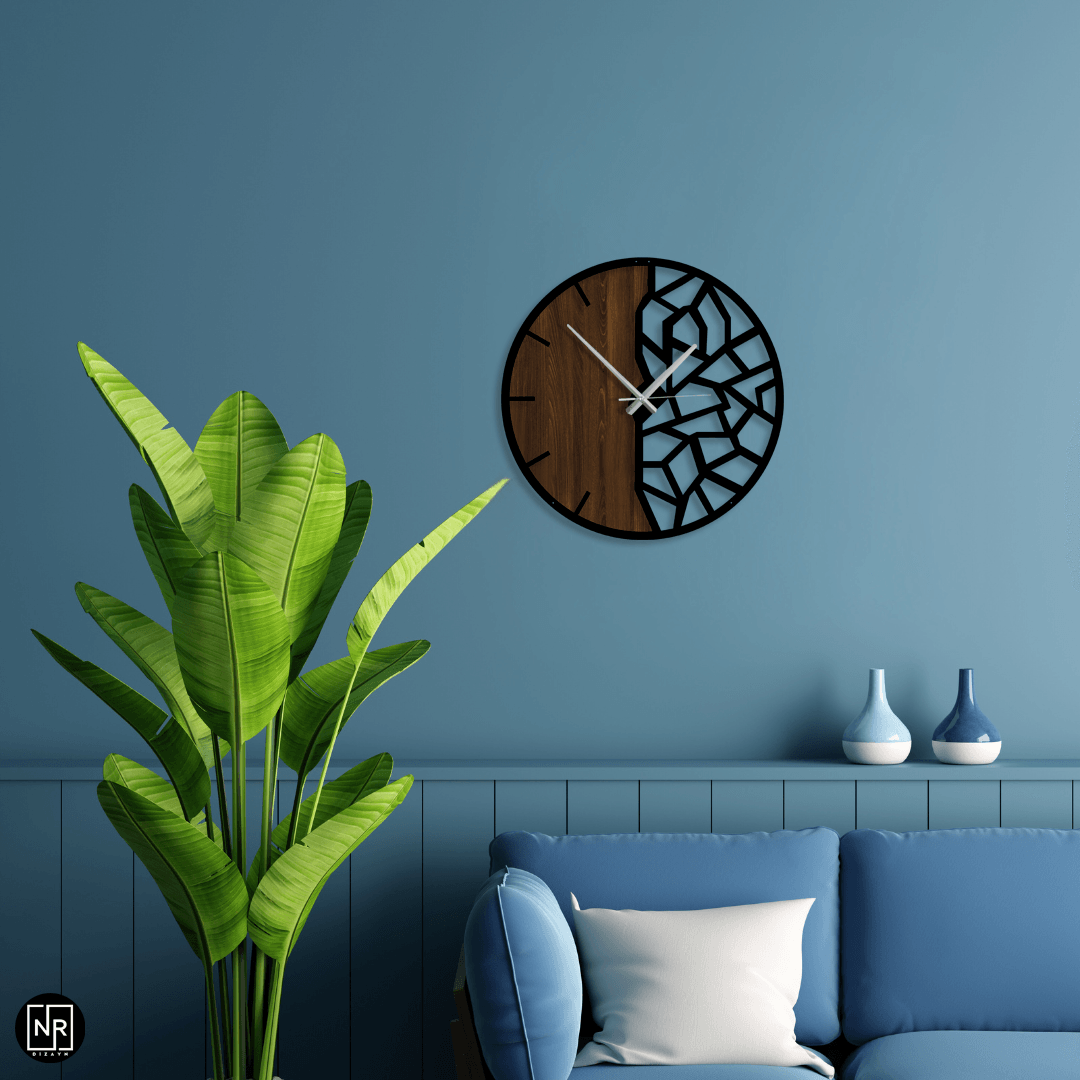 Duality Clock Dekoratif Metal Duvar Saati