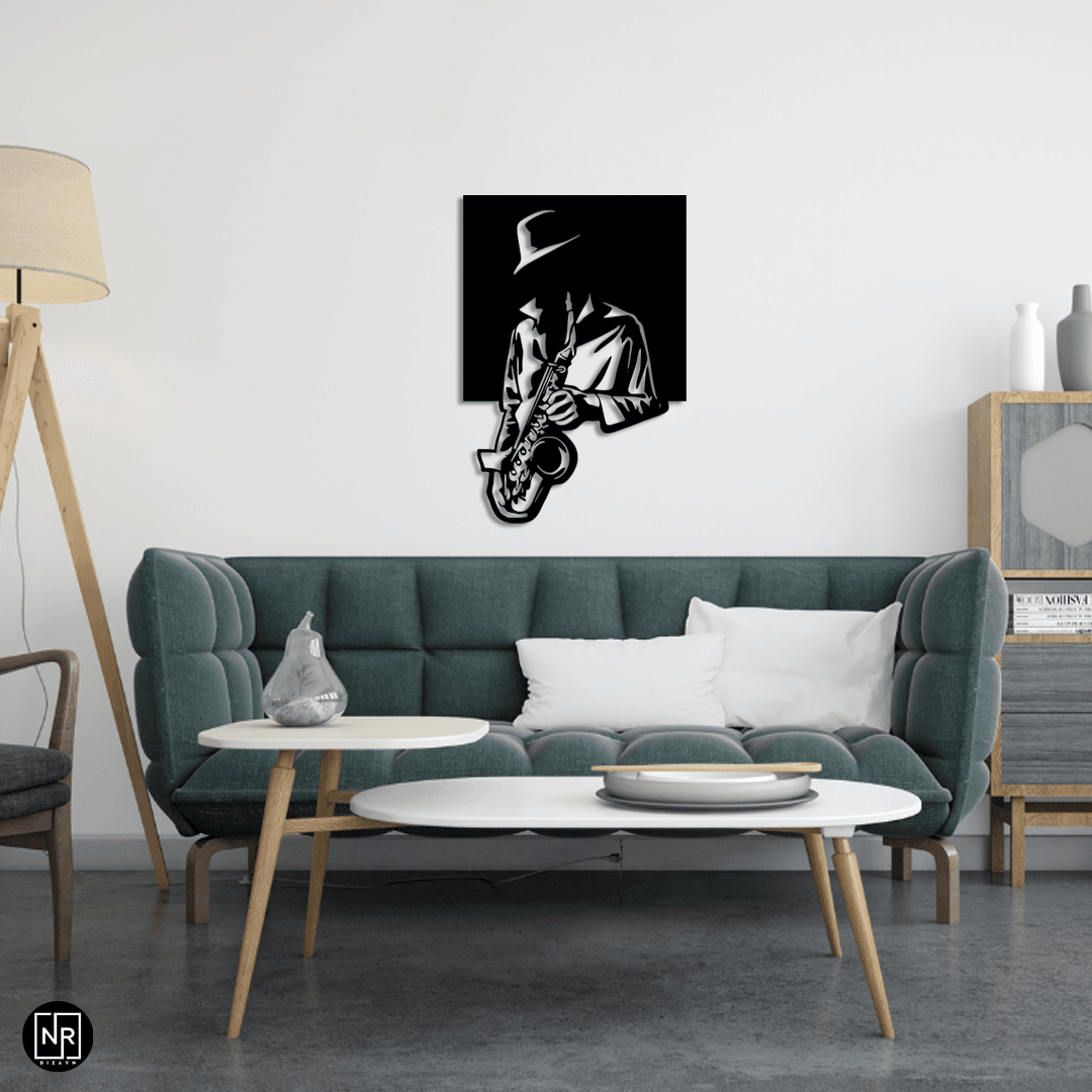 Saxophone Decorative Metal Painting