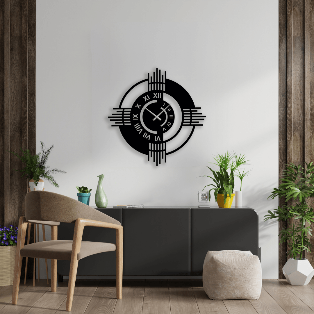 Roman Numeral Metal Wall Clock