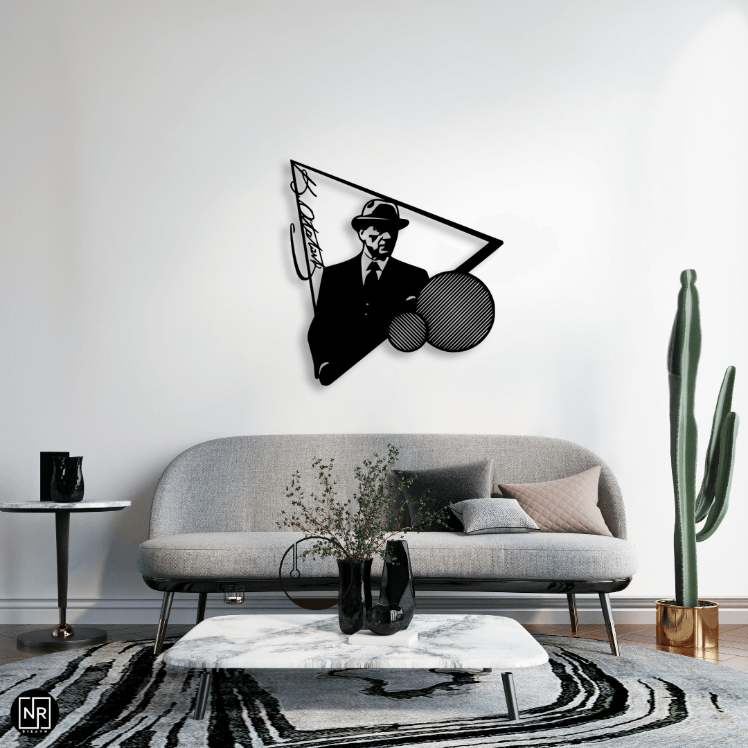 Atatürk Portrait Decorative Metal Wall Art