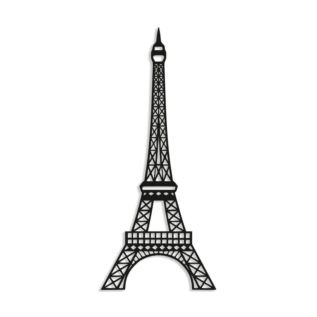 Eiffel Kulesi Dekoratif Metal Tablo