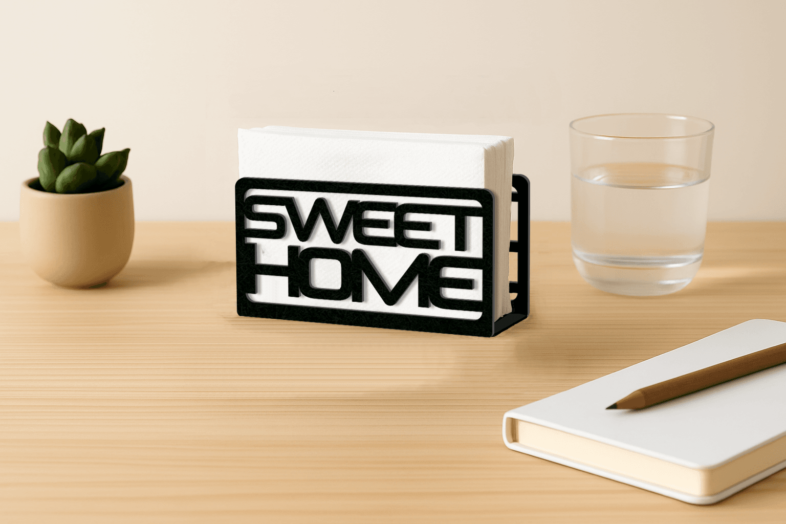 Sweet Home Metal Napkin Holder Model image