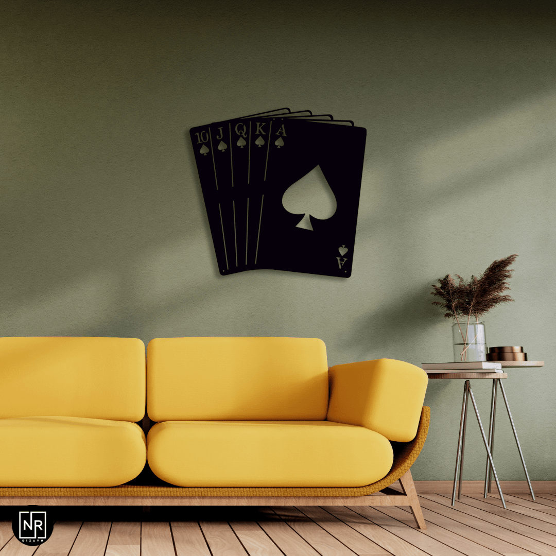 Royal Flush Metal Wall Painting