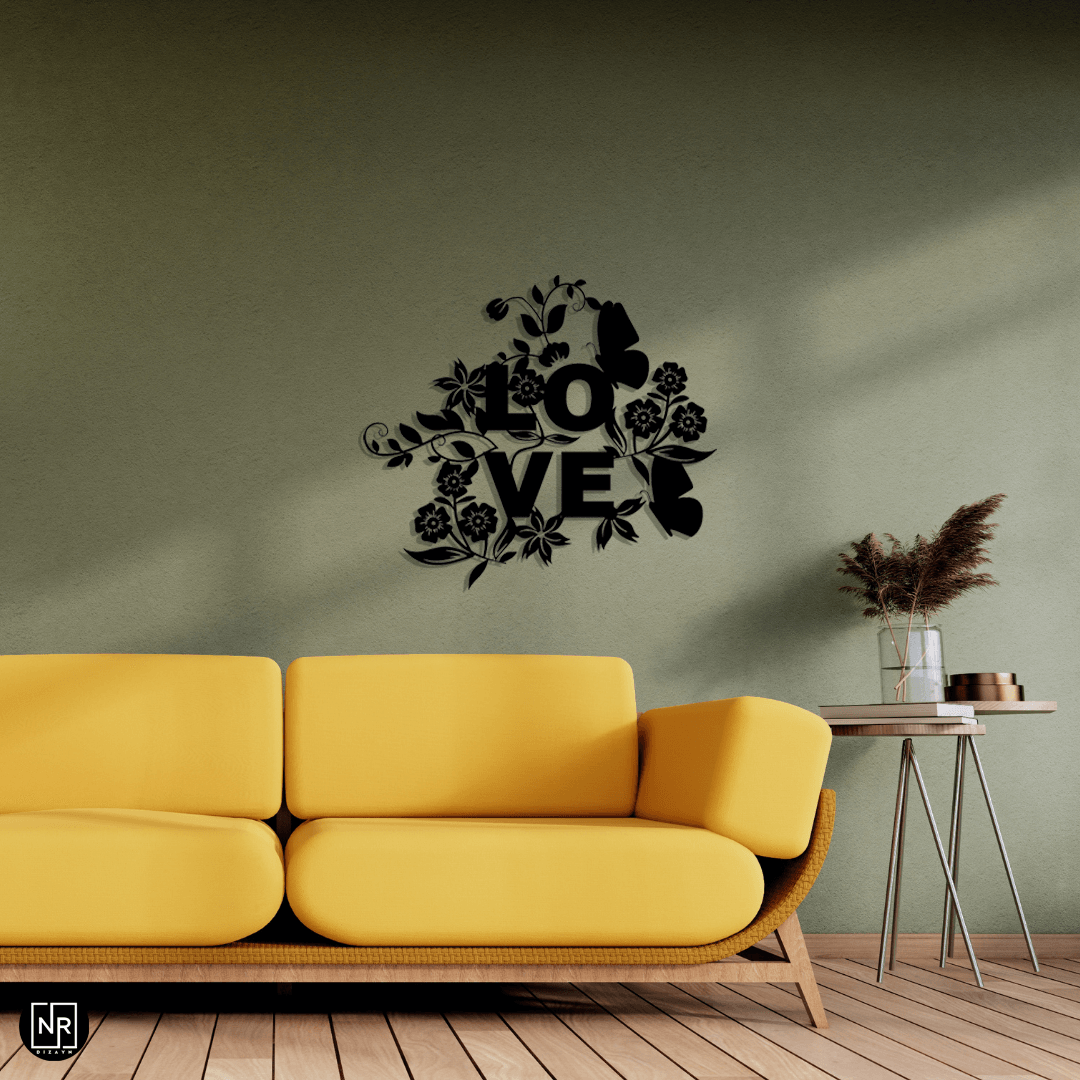 Love Decorative Metal Wall Painting