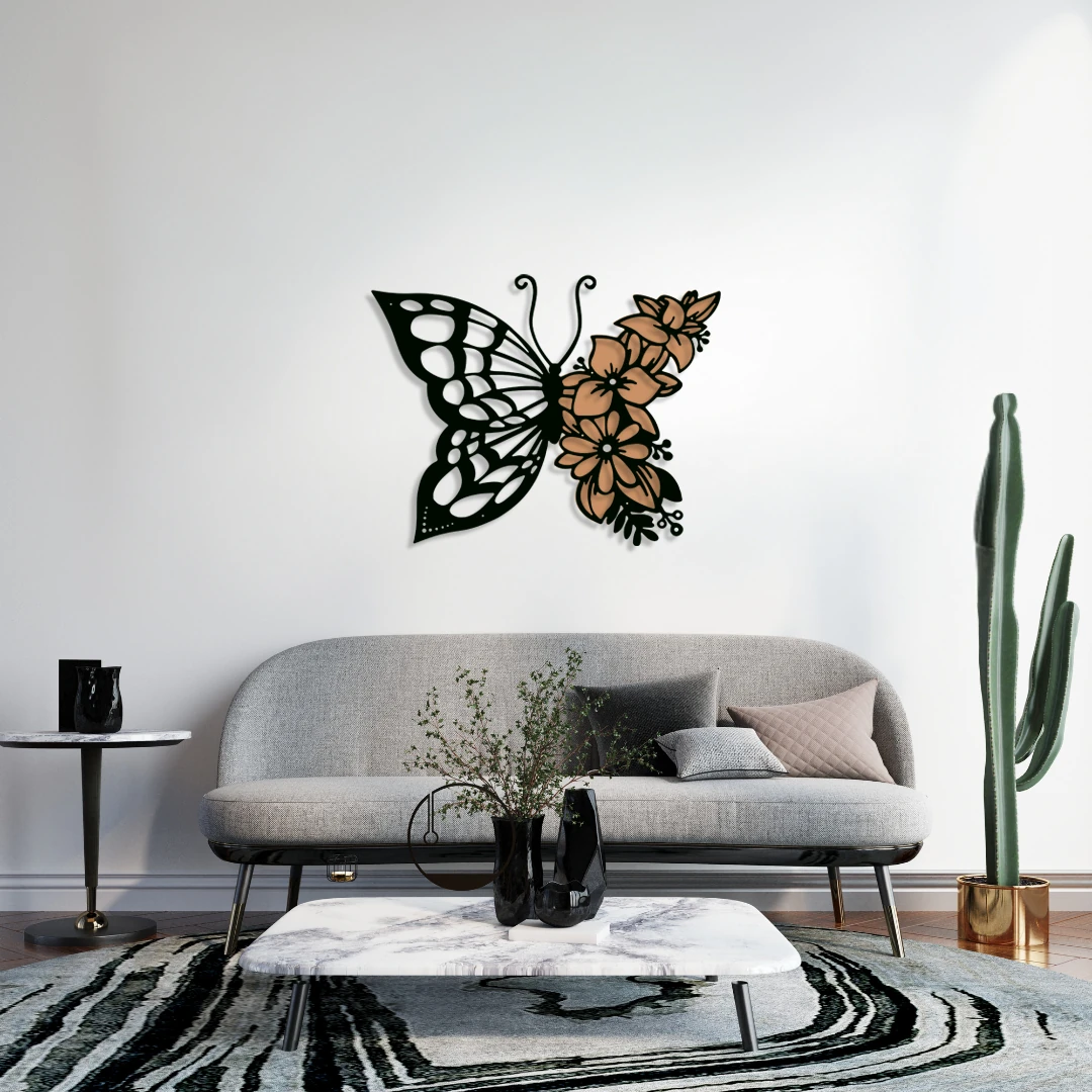 Luna Papillon Metal  Duvar Tablosu image