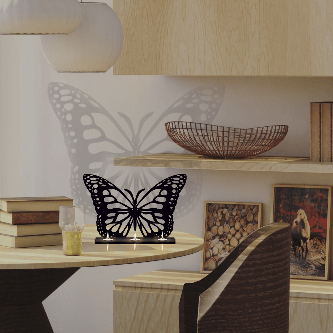 Butterfly Decorative Metal Candle Holder