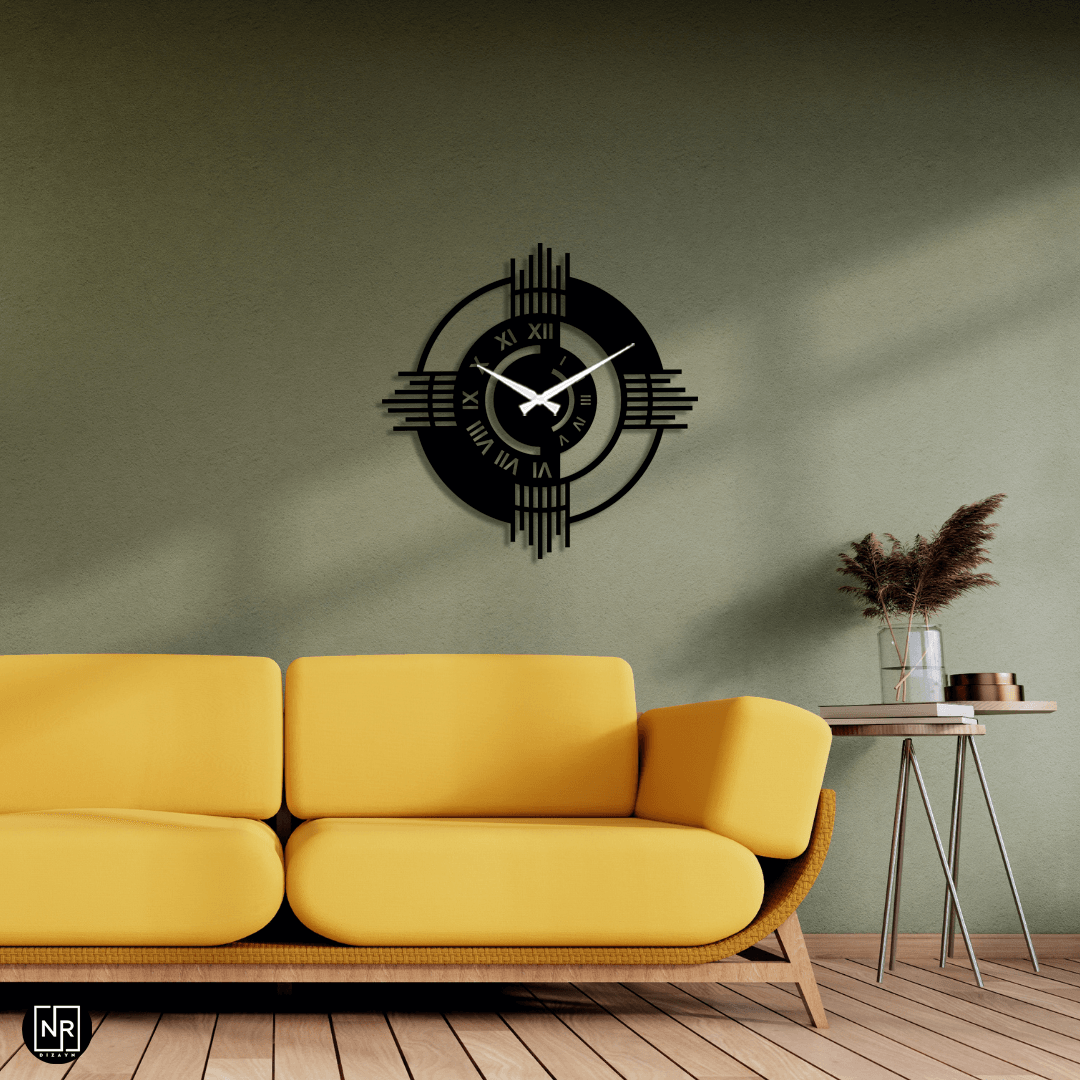 Roman Numeral Metal Wall Clock