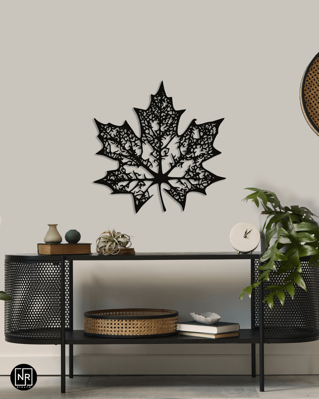 Leaf Decorative Metal Painting