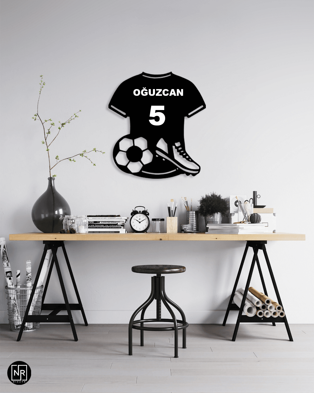 Kişiye Özel Futbol Forması Metal Duvar Tablosu