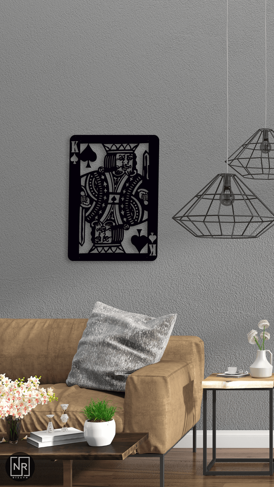 King of Spades Metal Wall Painting