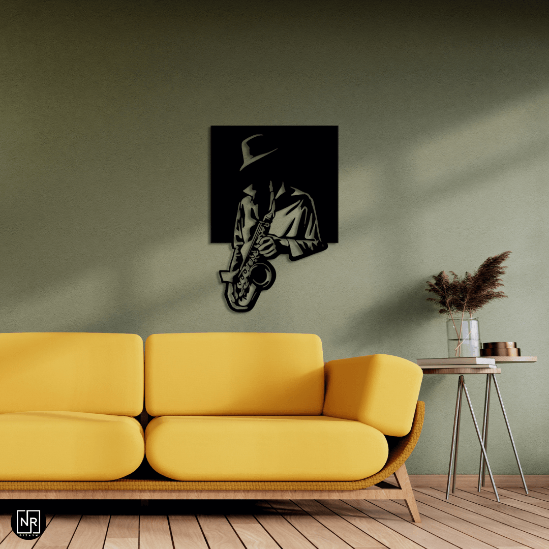 Saxophone Decorative Metal Painting