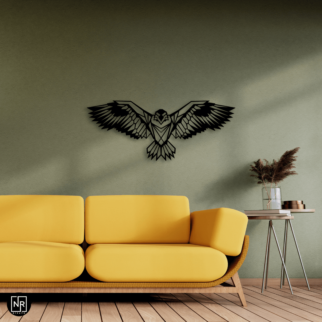 Metal Wall Painting with Eagle Motif