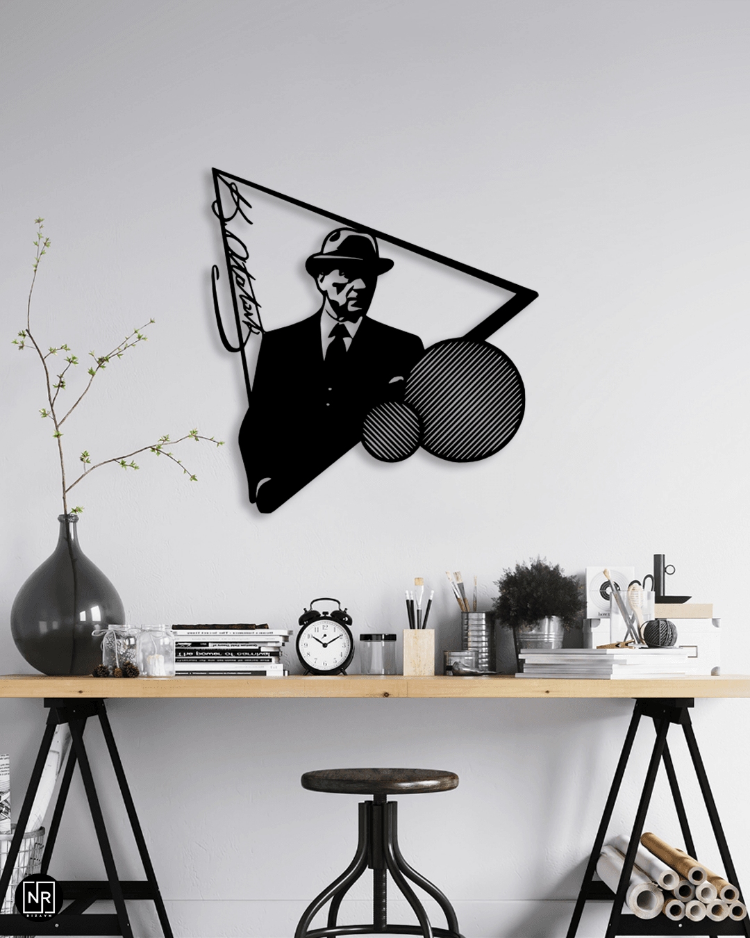 Atatürk Portrait Decorative Metal Wall Art