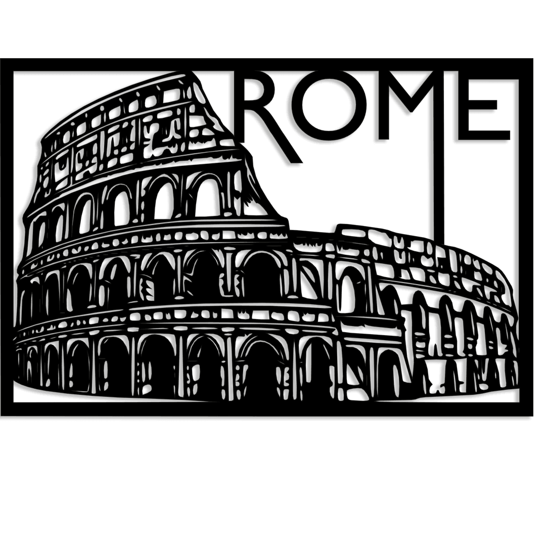 Rome Dekoratif Metal Duvar Tablosu