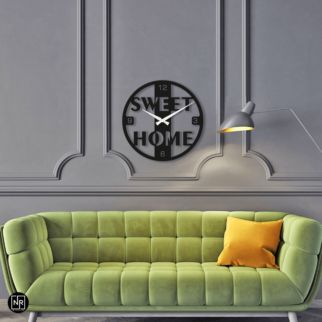 Sweet Home Metal Wall Clock