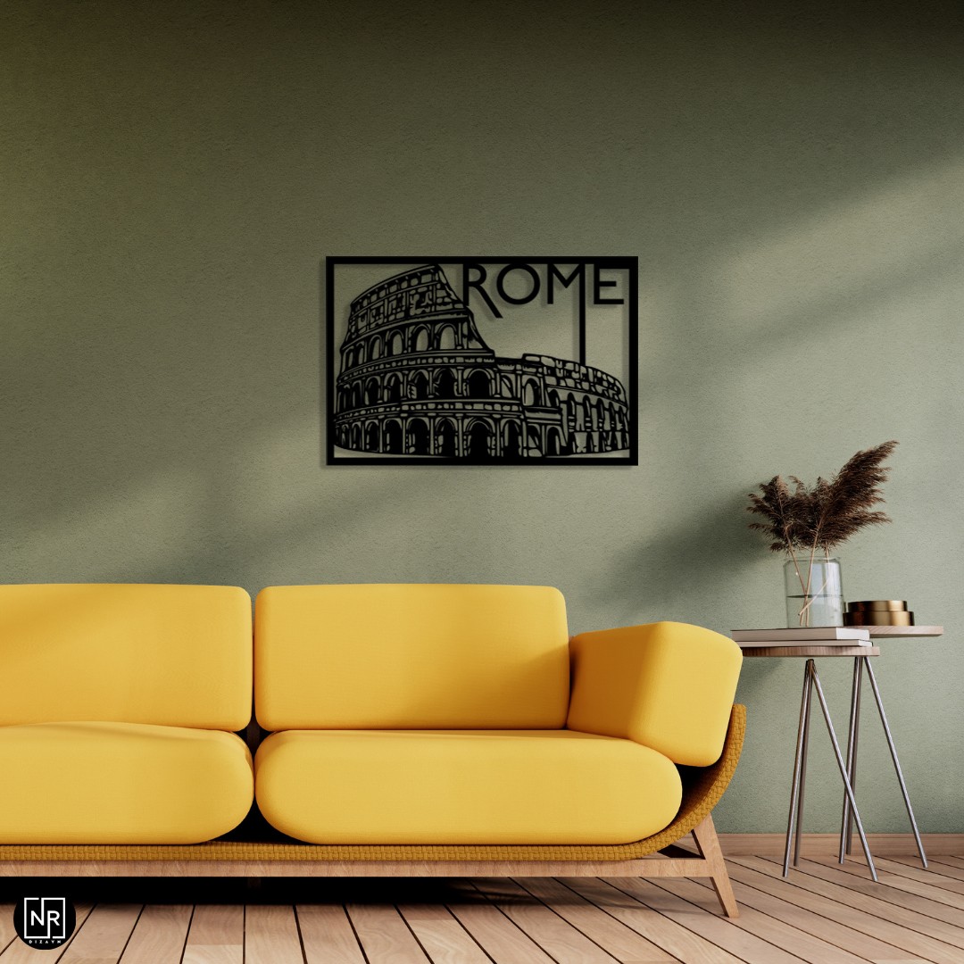 Rome Dekoratif Metal Duvar Tablosu