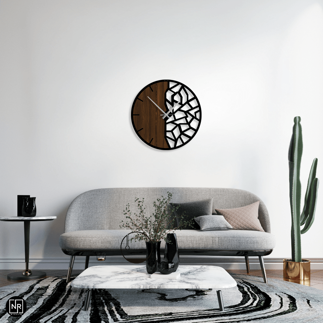 Duality Clock Dekoratif Metal Duvar Saati image