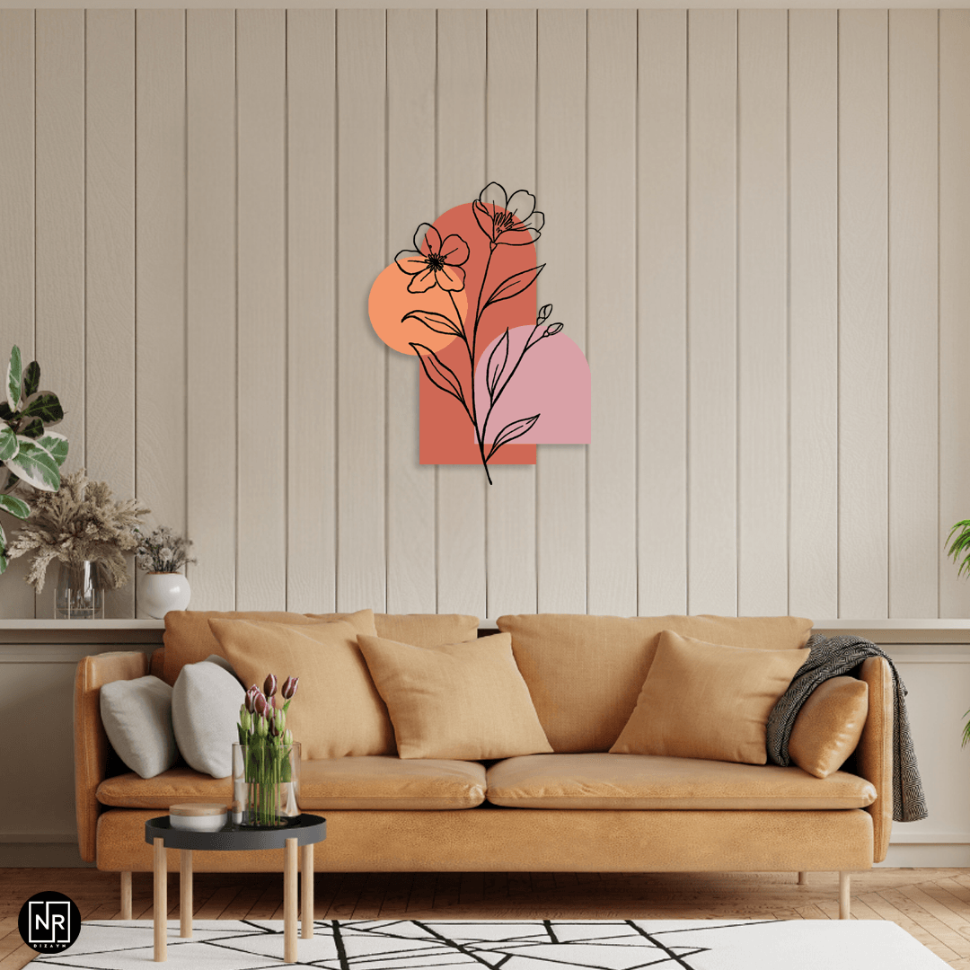Pastel Bahar Dekoratif Metal Duvar Tablosu