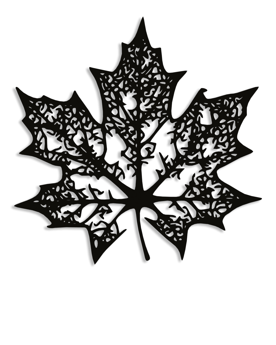 Leaf Decorative Metal Painting