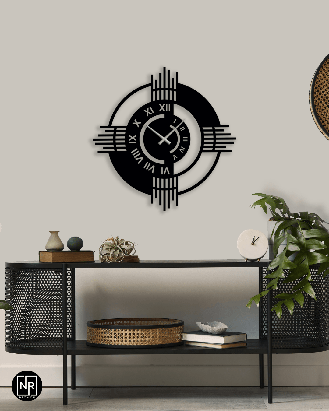 Roman Numeral Metal Wall Clock