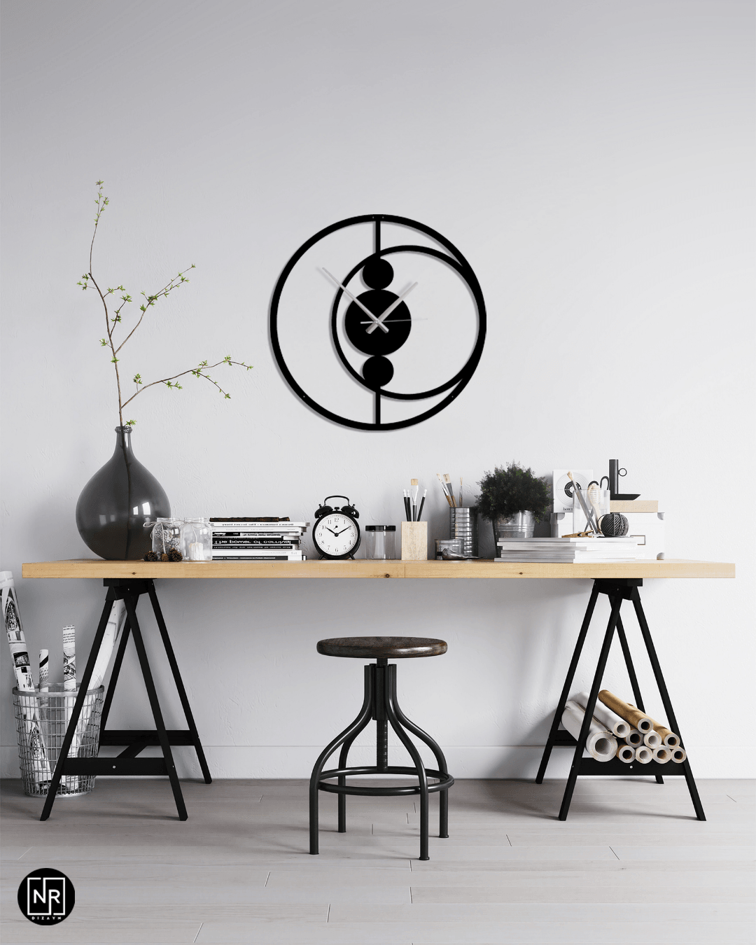 Eclipse Time Metal Duvar Saati