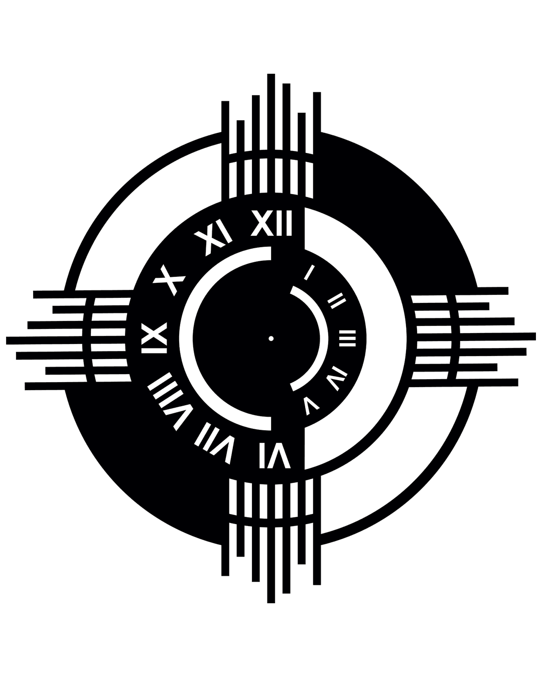 Roman Numeral Metal Wall Clock