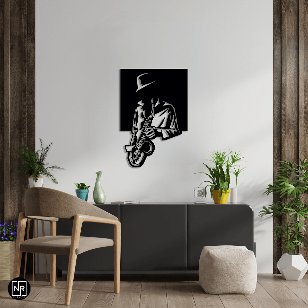 Saxophone Decorative Metal Painting