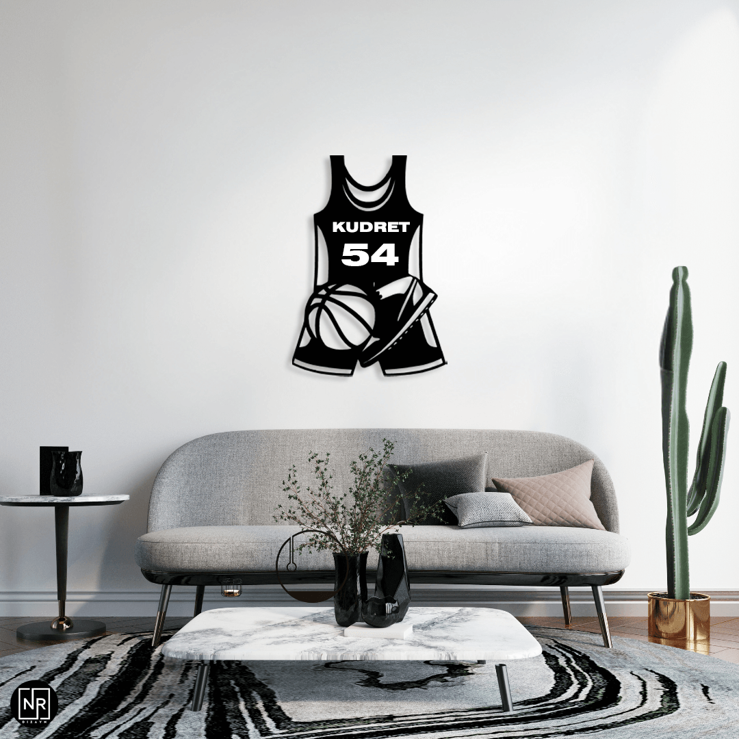 Kişiye Özel Basketbol Forması Metal Duvar Tablosu