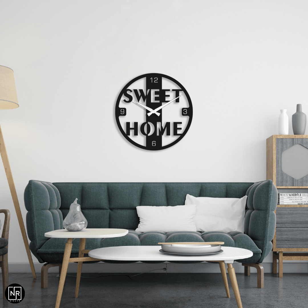 Sweet Home Metal Wall Clock