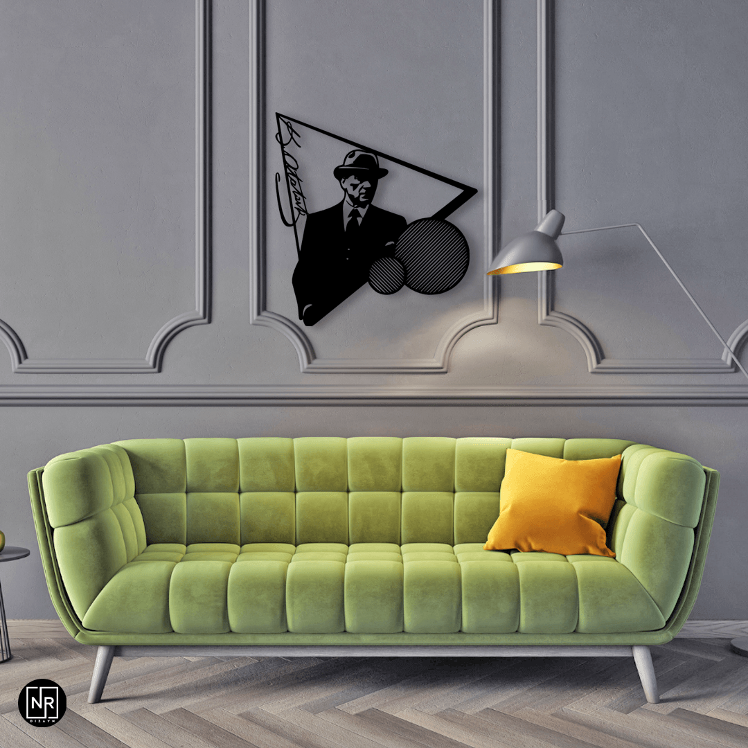 Atatürk Portrait Decorative Metal Wall Art