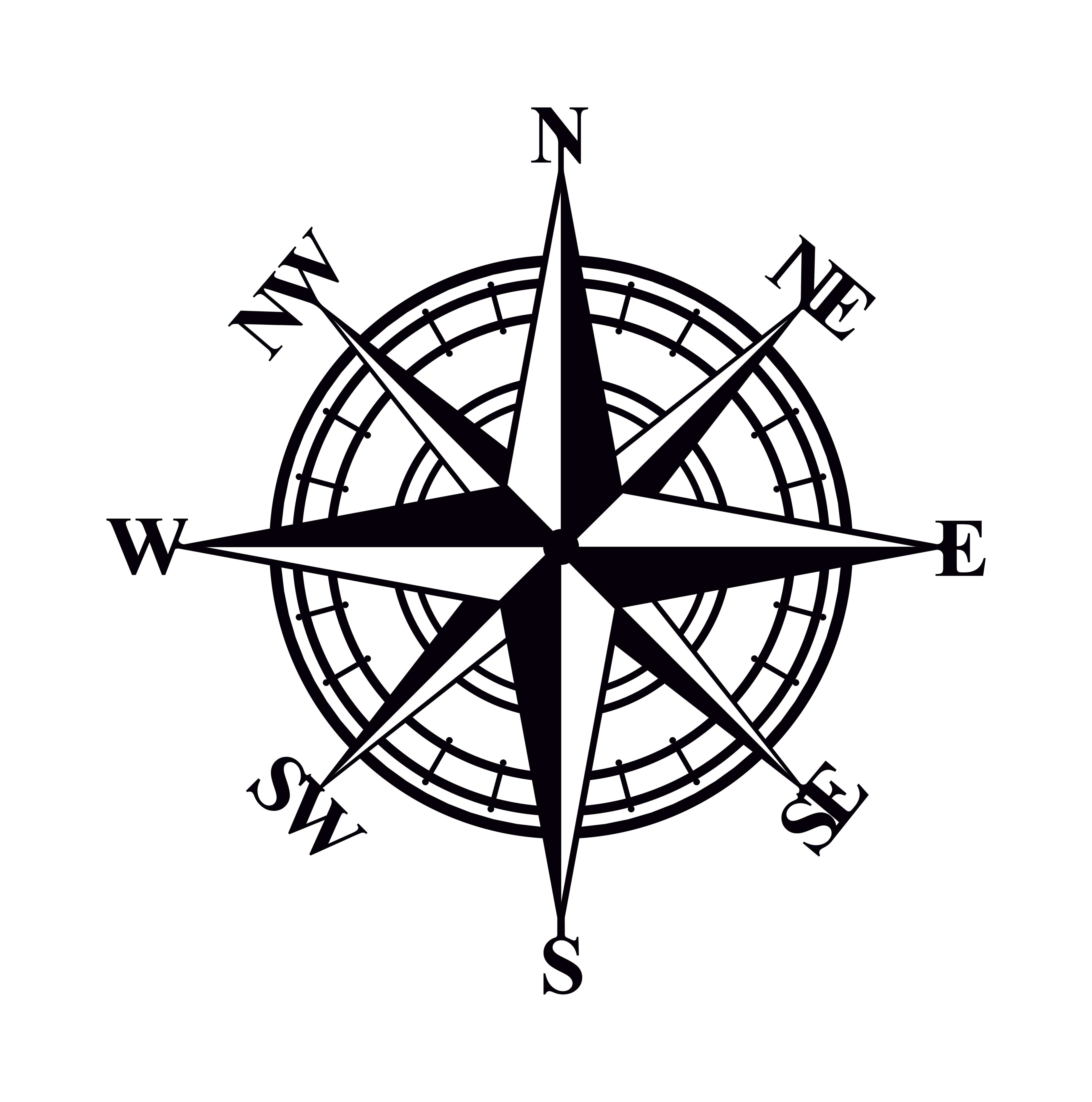 Compass Decorative Metal Wall Painting