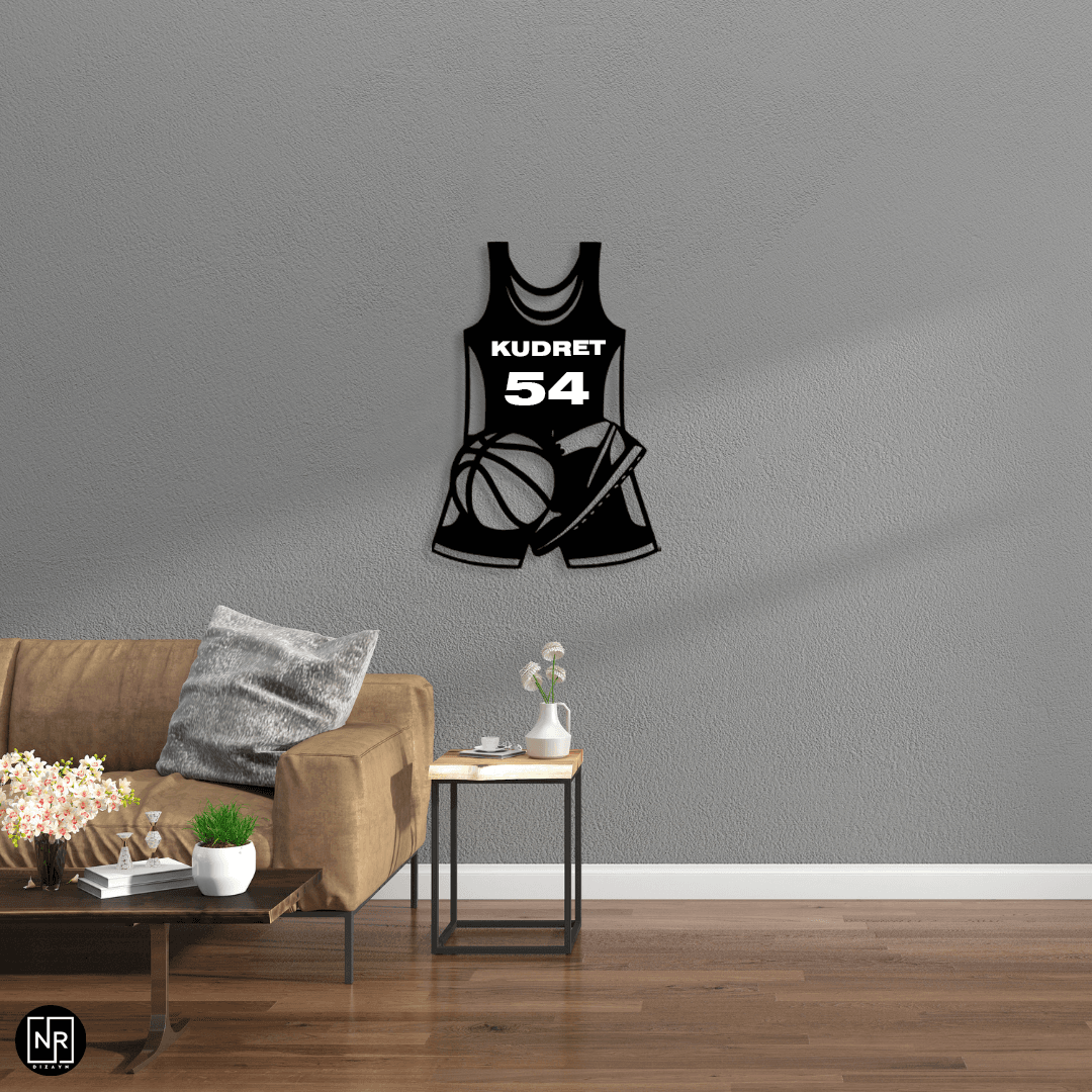 Kişiye Özel Basketbol Forması Metal Duvar Tablosu