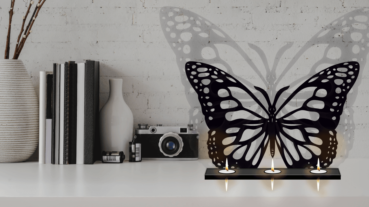 Butterfly Decorative Metal Candle Holder