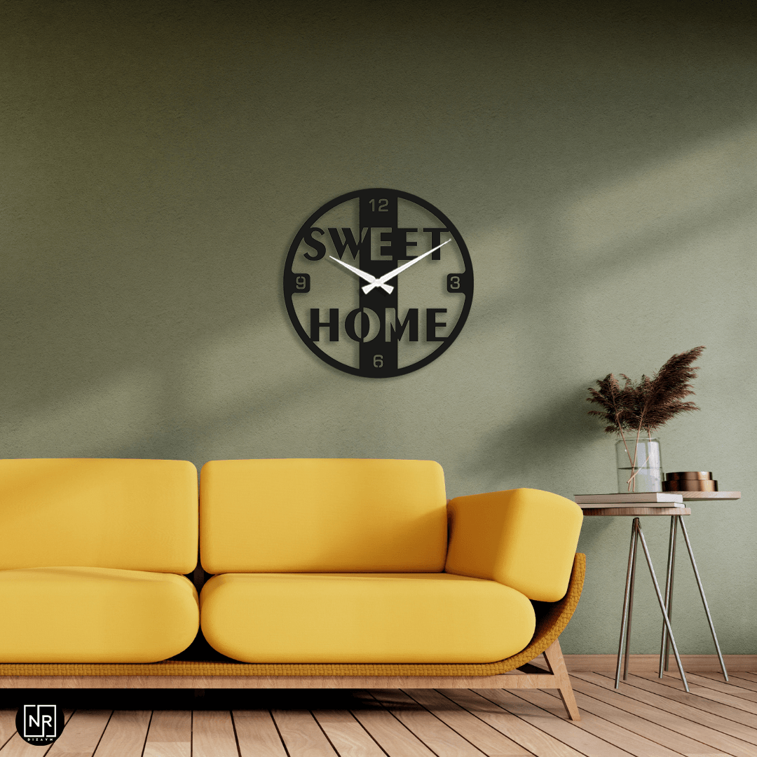 Sweet Home Metal Wall Clock