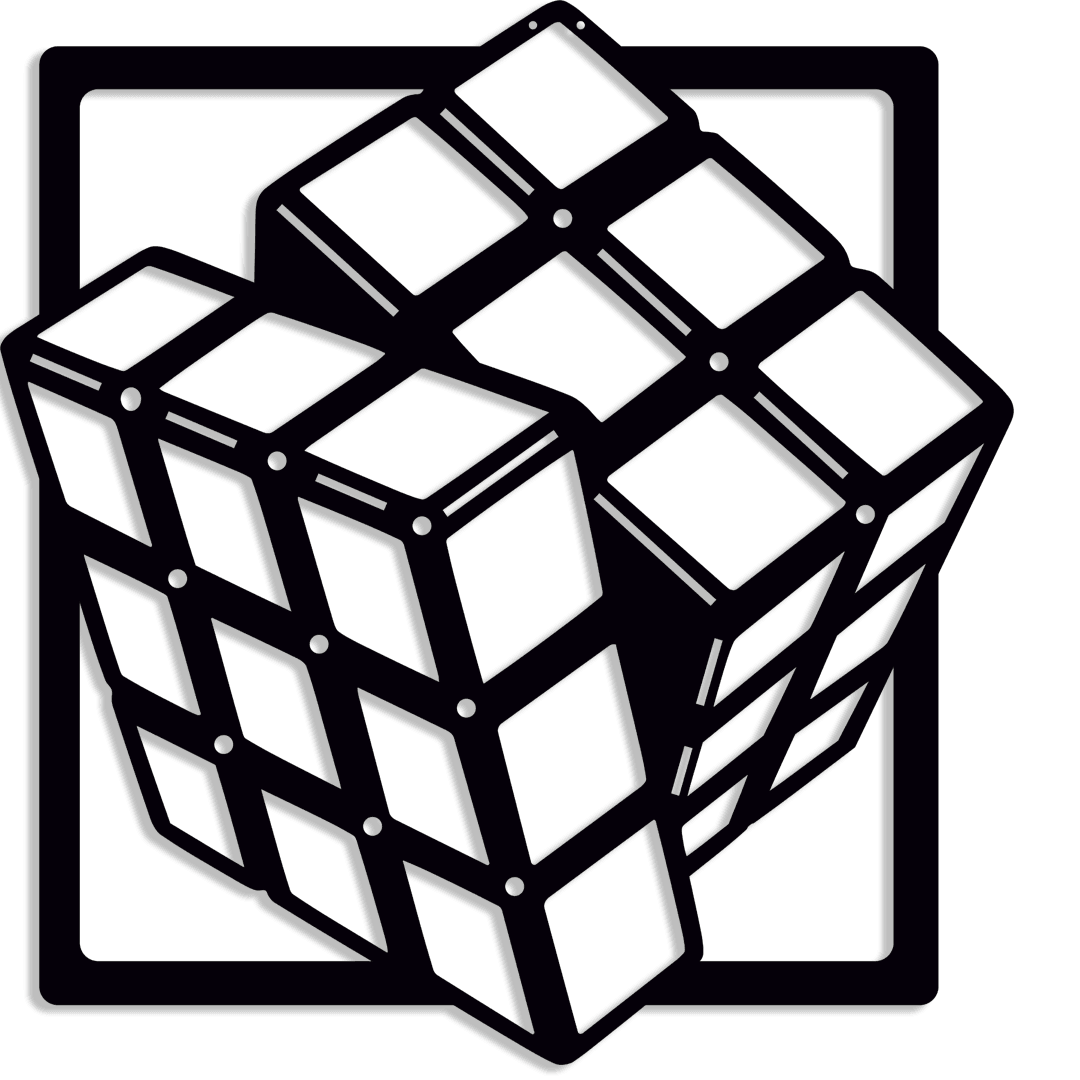 Rubiks Küp Dekoratif Metal Tablo