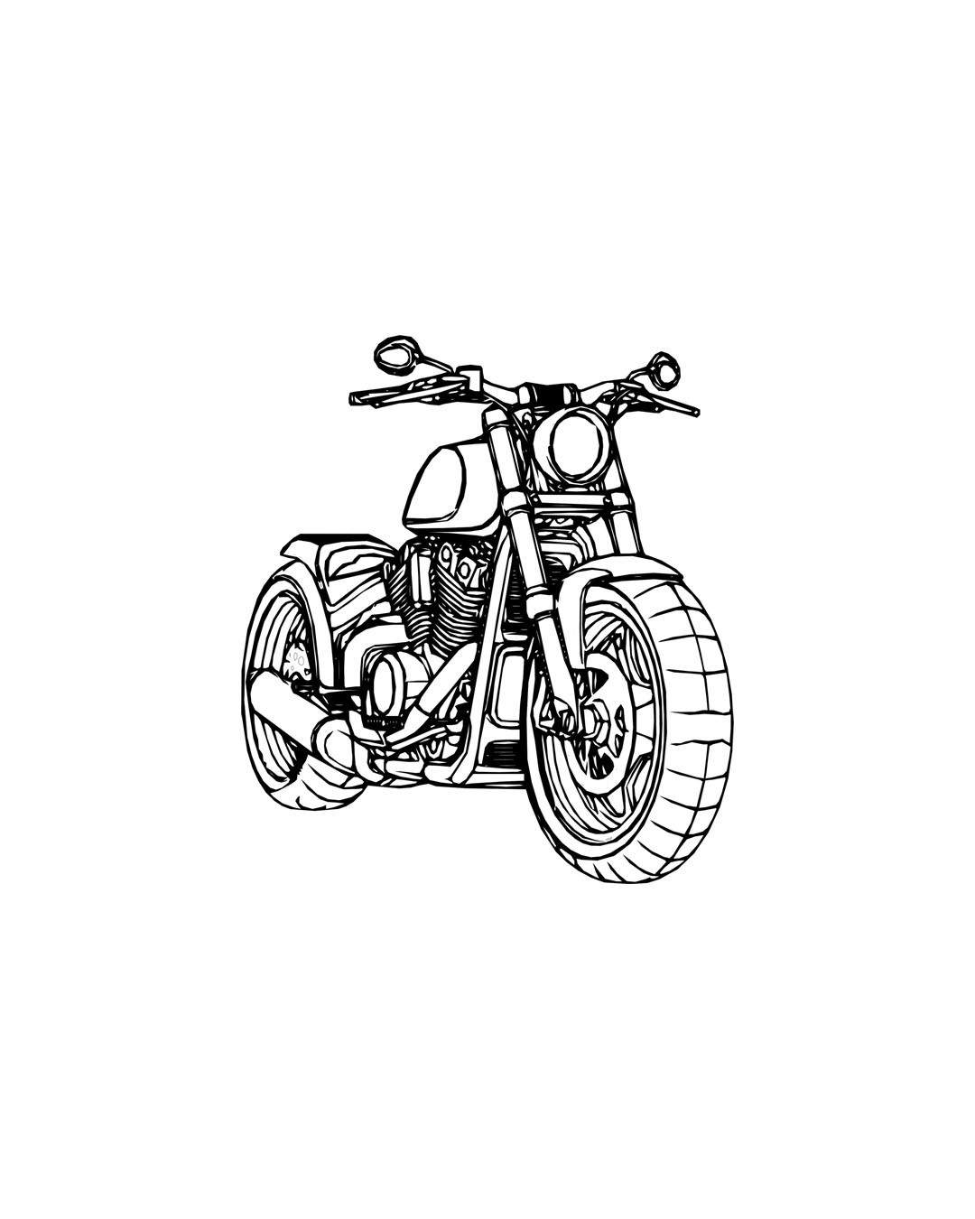 Motor Yan Görünüş Metal Duvar Tablosu