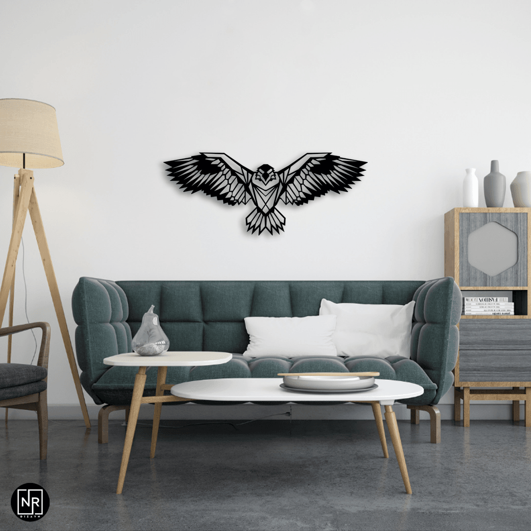 Metal Wall Painting with Eagle Motif