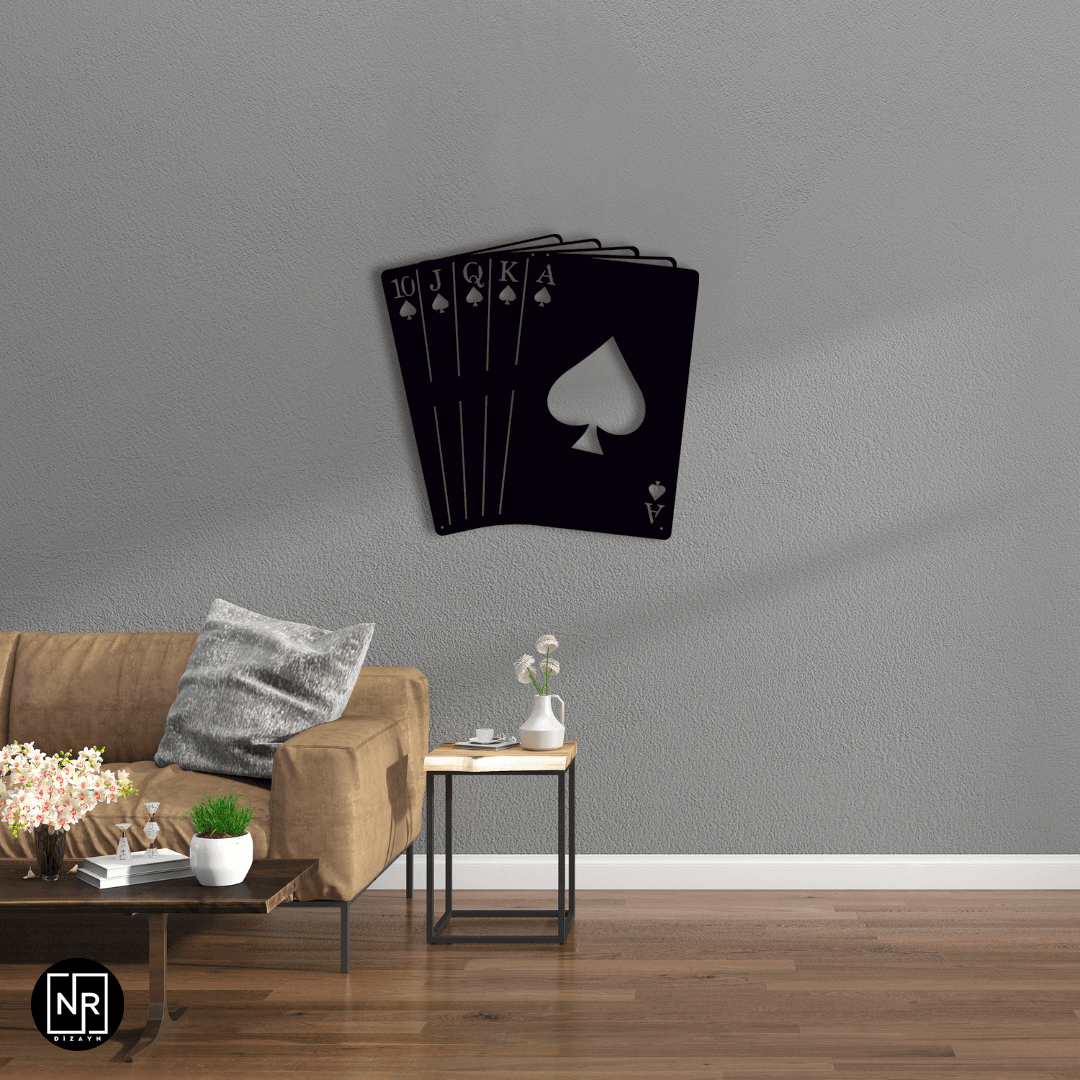 Royal Flush Metal Wall Painting