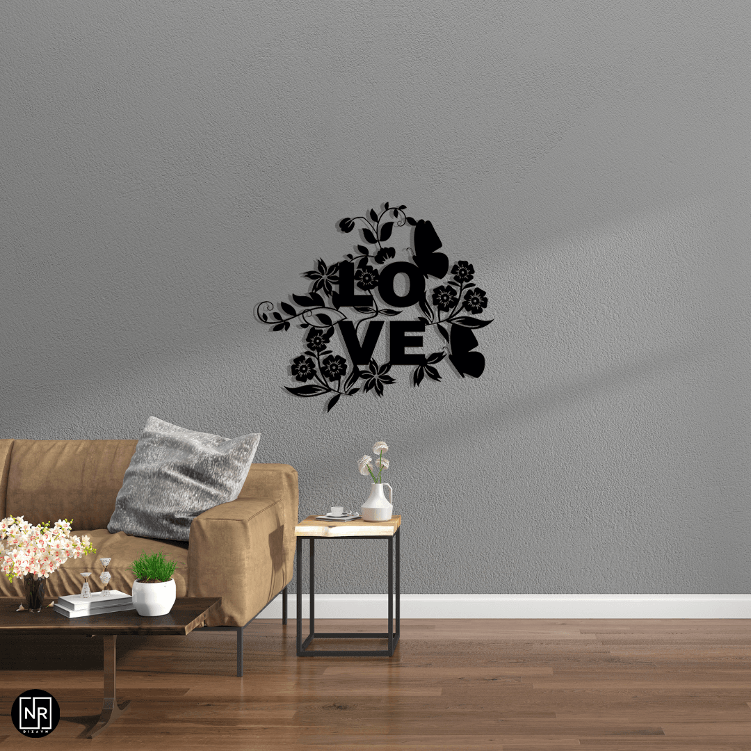 Love Decorative Metal Wall Painting