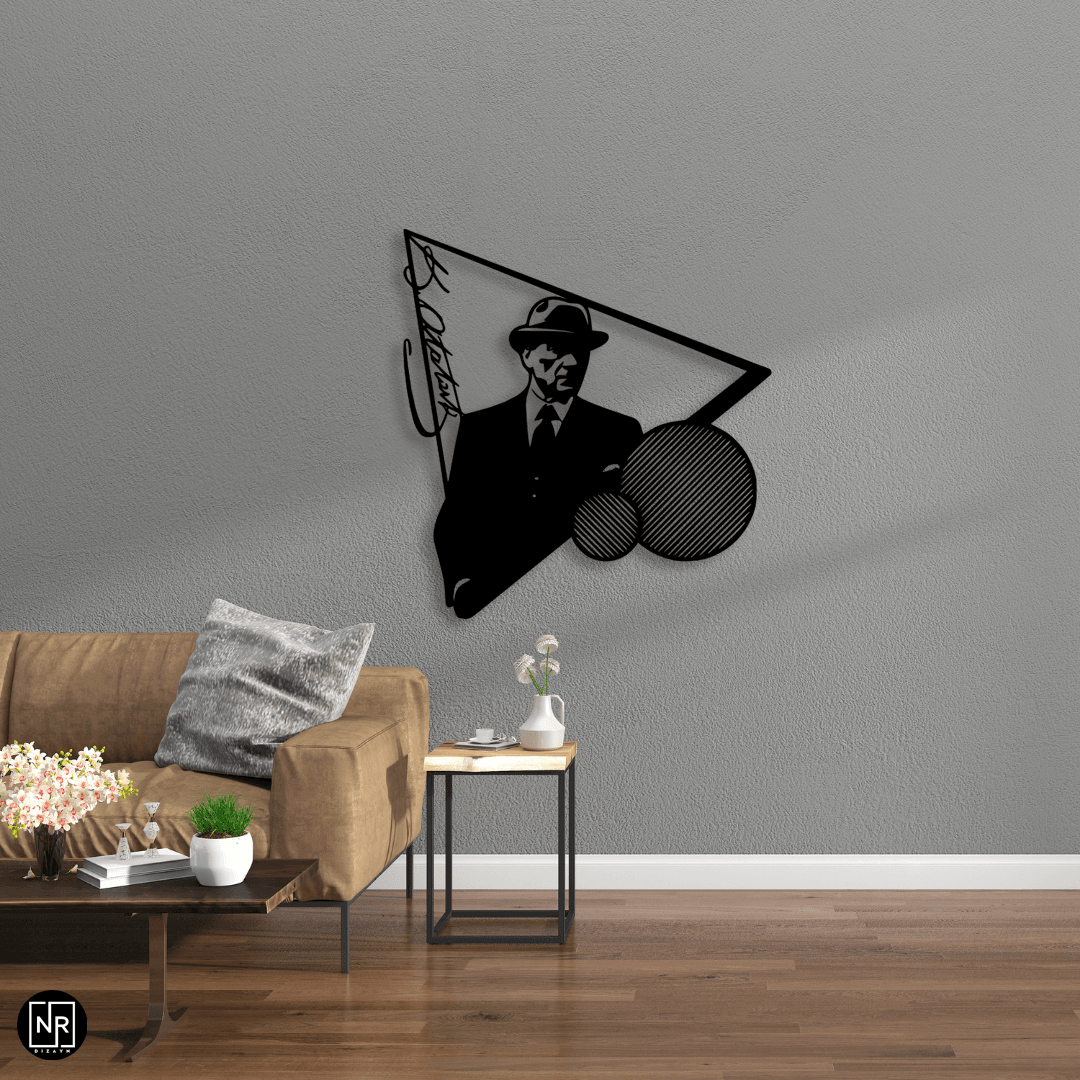 Atatürk Portrait Decorative Metal Wall Art