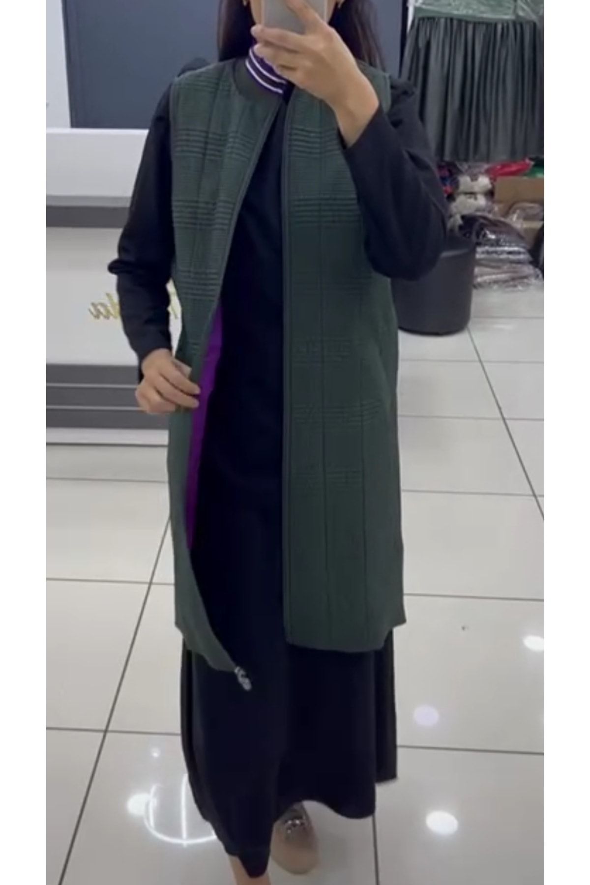 Kadın Tesettür Kapitone Yelek
