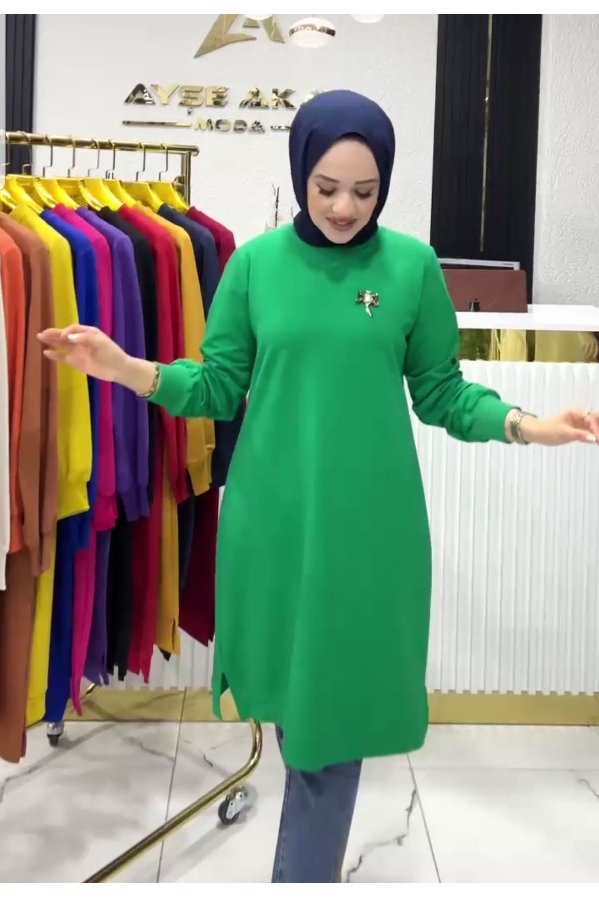 kadın tesettür 2 iplik tunik