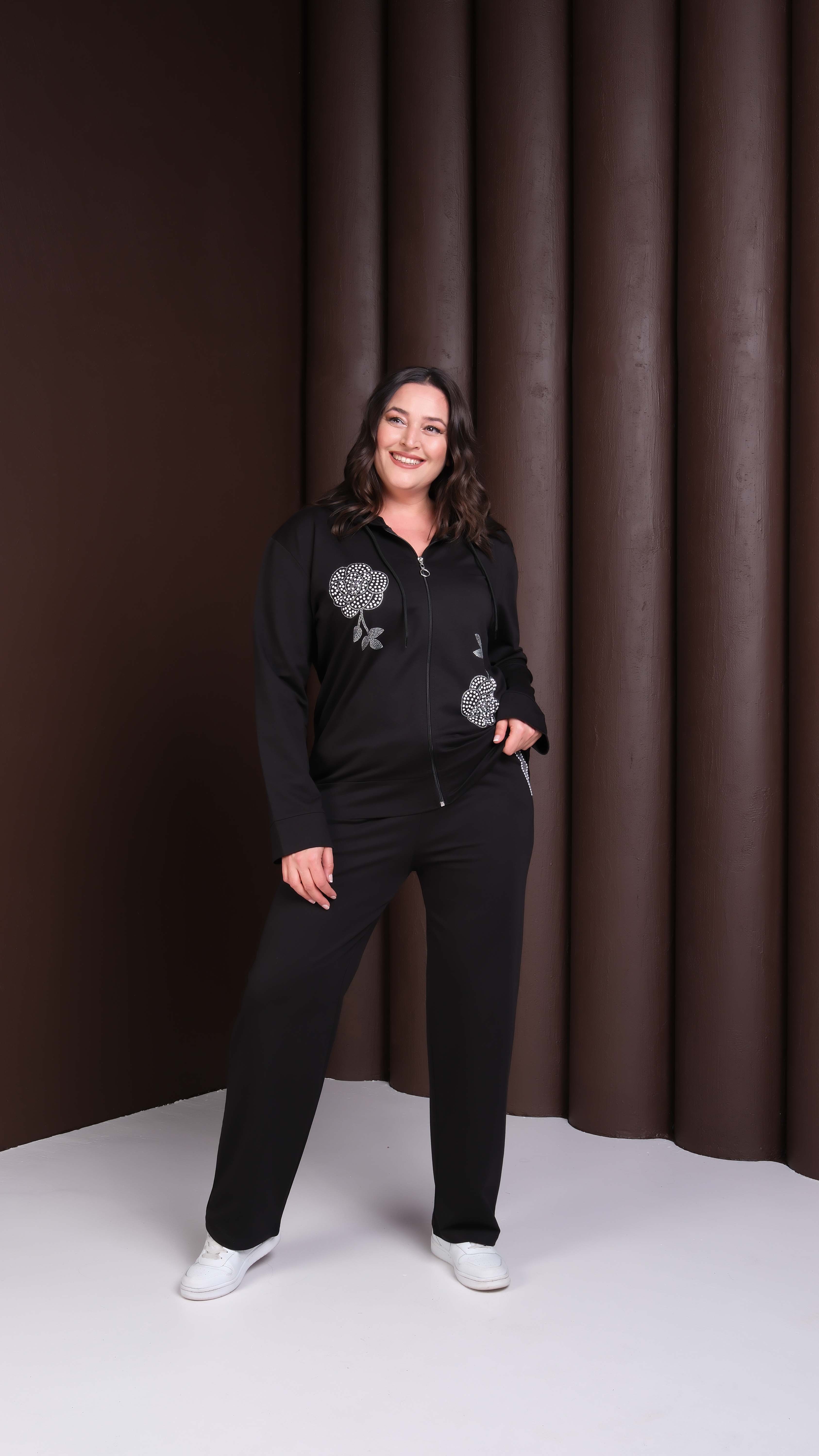 Taş Nakışlı Rose Takım