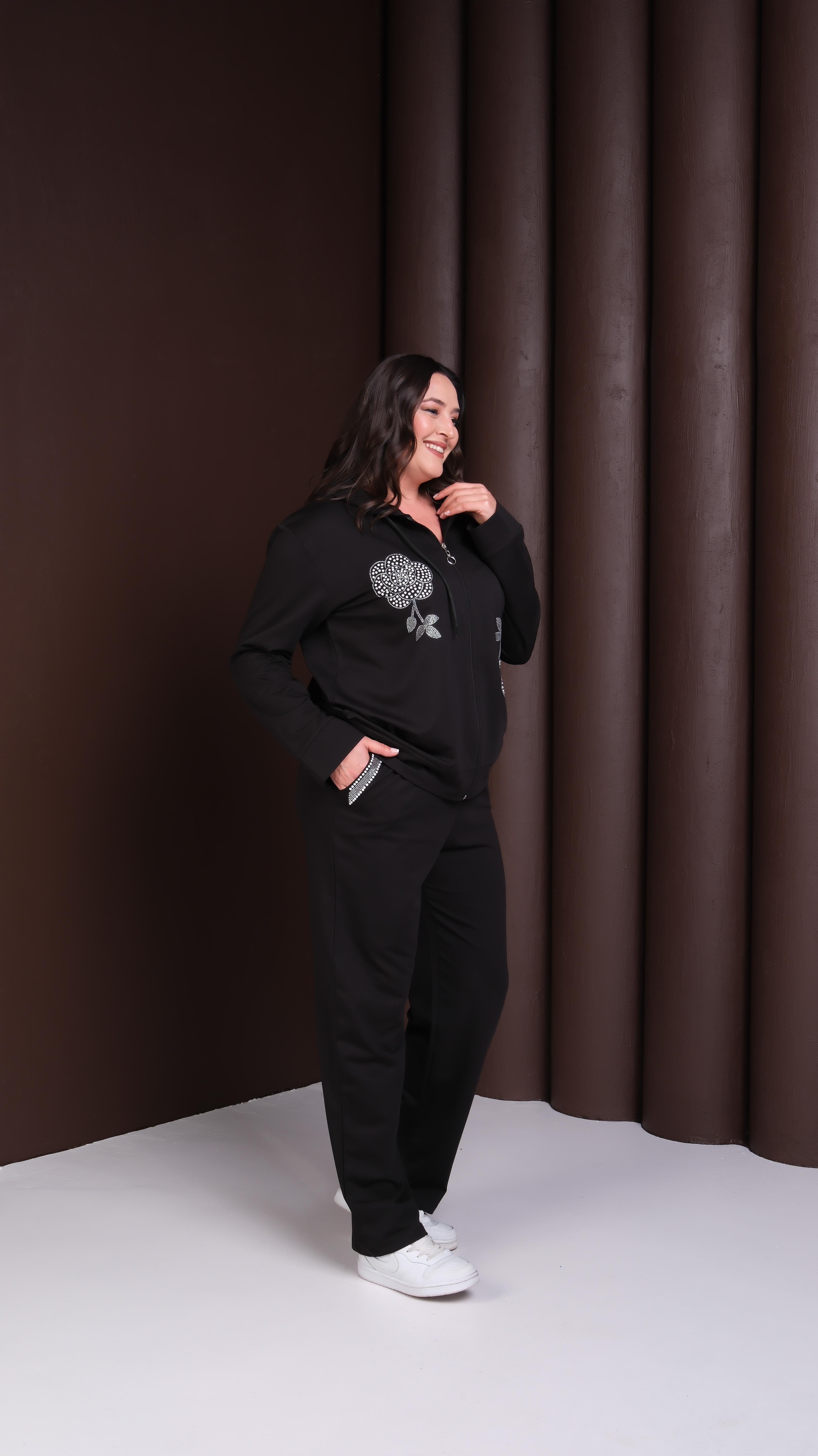 Taş Nakışlı Rose Takım