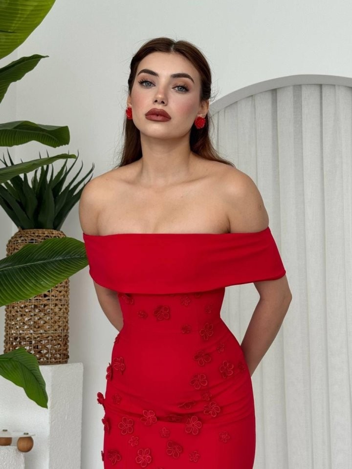 Cası Straplez  Elbise
