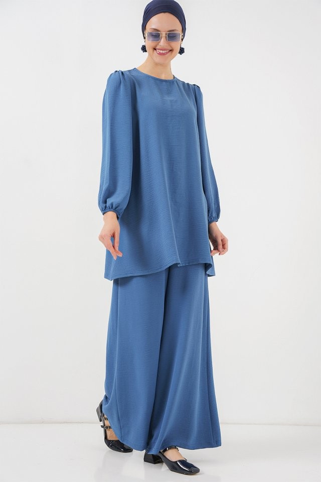 Ayrobin Tunik Pantolon Alt Üst Takım 6712 - İndigo